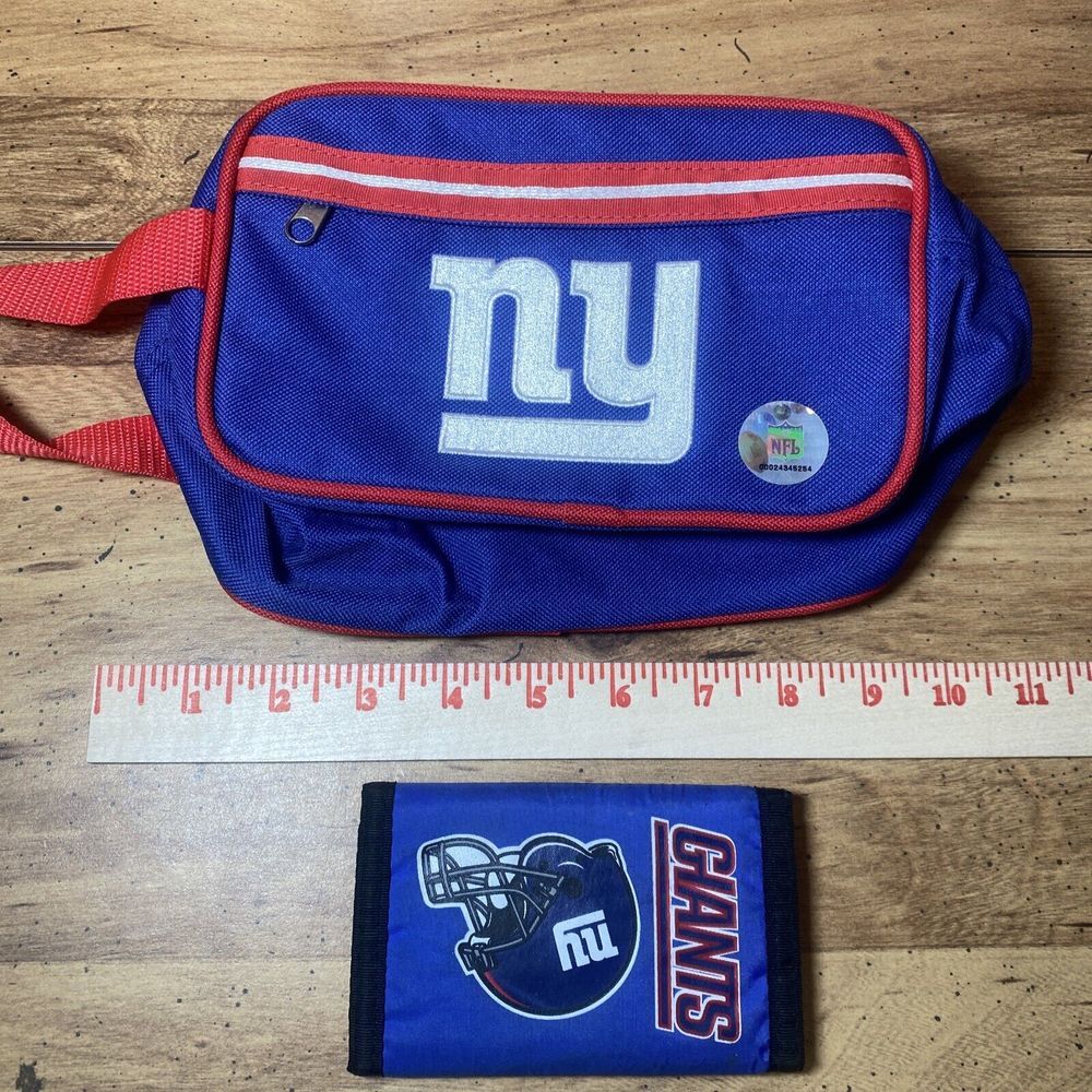 Vintage NY Giants Travel Hand Bag & Wallet NFL Fan Lot - Very Good Cond. - Picture 9 of 9